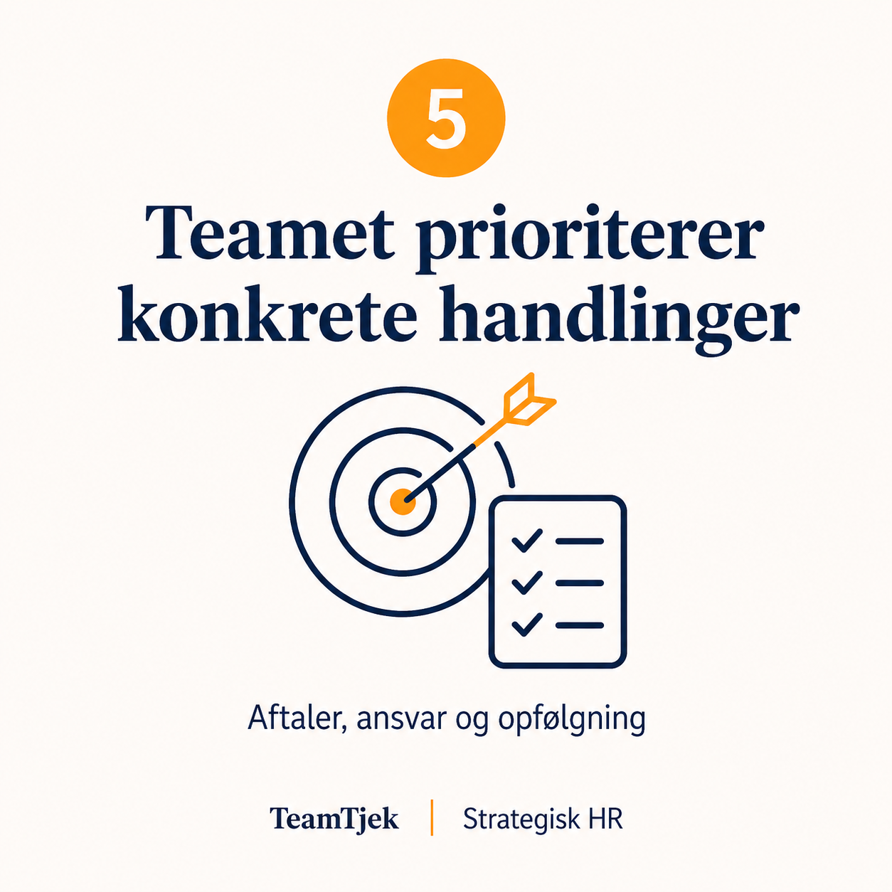 Teamtjek konkrete handlinger